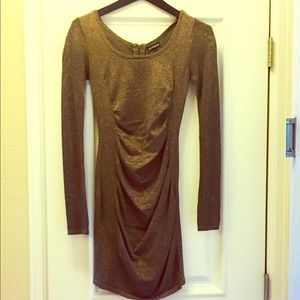 Sexy Glimmering Cooper Multi-Textured Dress